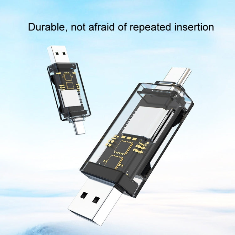 USB+TYPE-C SD/TF/OTG Computer U Disk Card Reader