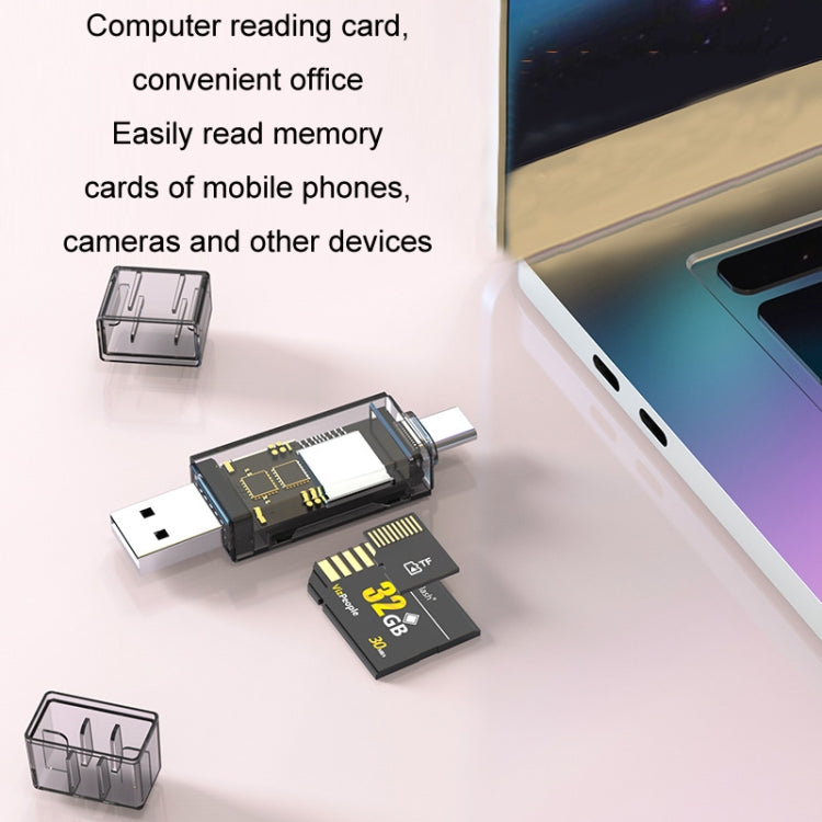 USB+TYPE-C SD/TF/OTG Computer U Disk Card Reader