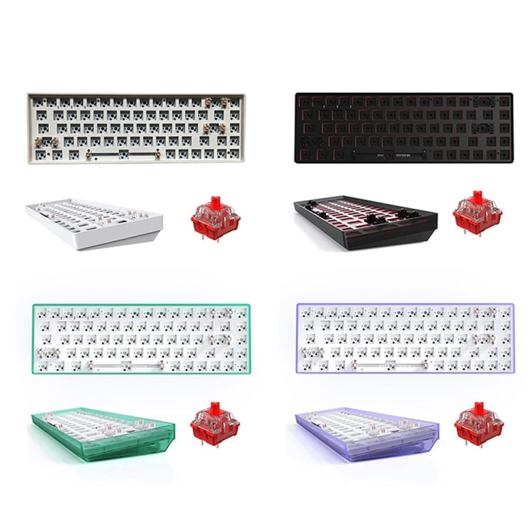 Dual-mode Bluetooth/Wireless Customized Hot Swap Mechanical Keyboard Kit + Red Shaft