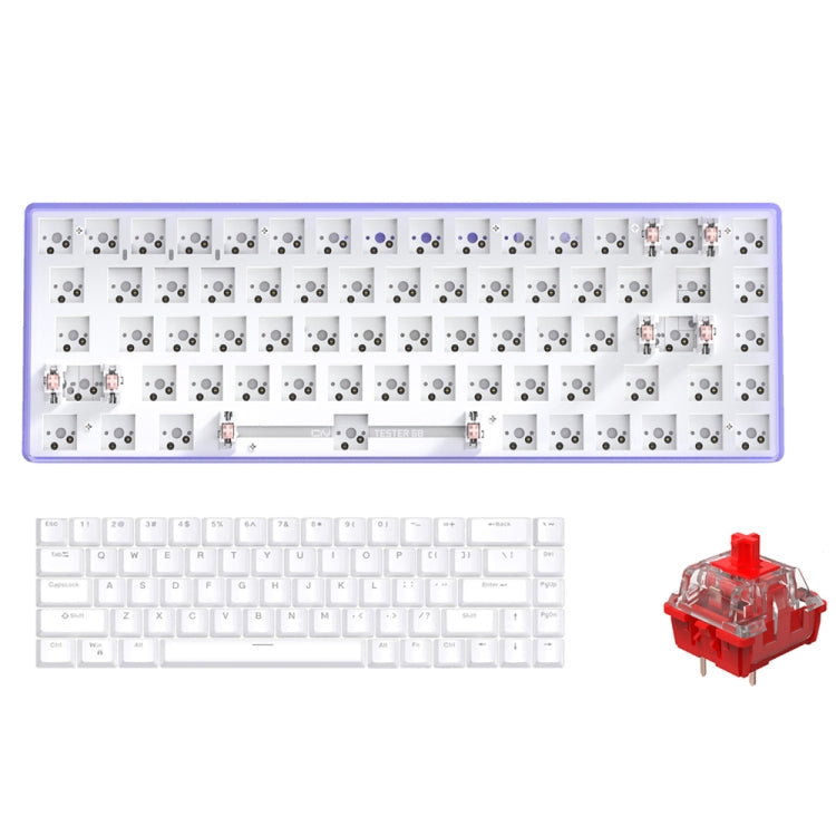 Dual-mode Bluetooth/Wireless Customized Hot Swap Keyboard Kit + Red Shaft + Keycap My Store