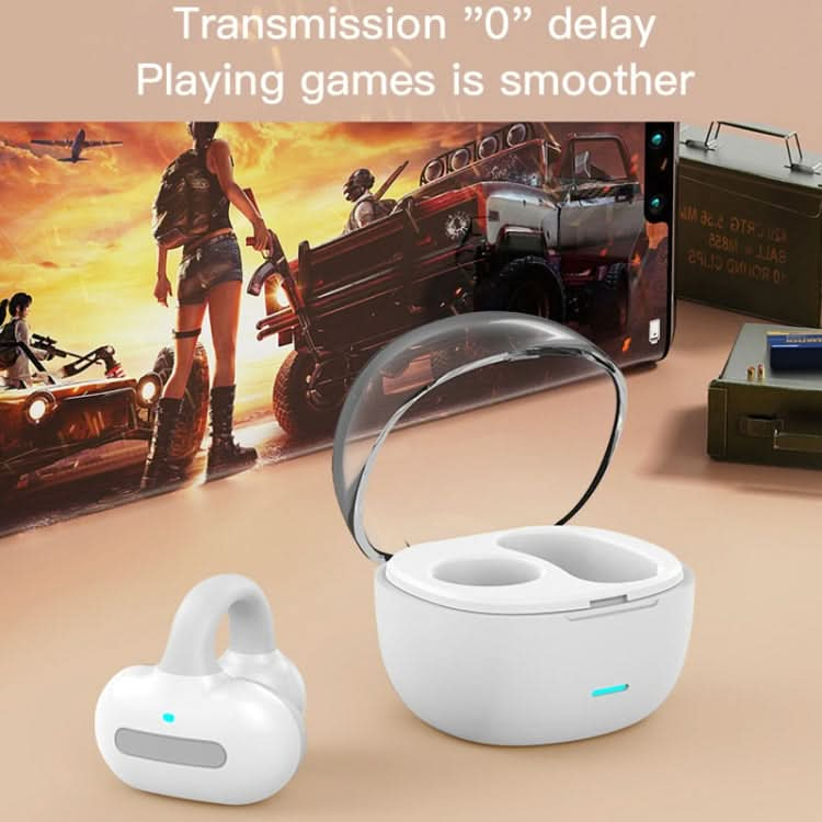 Ear Clip Type With Charging Warehouse Touch Bone Conduction Bluetooth Earphone