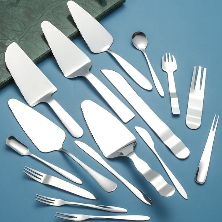 Stainless Steel Cake Knife Fork Set Cake Spoon Moon Cake Knife Fork Reluova