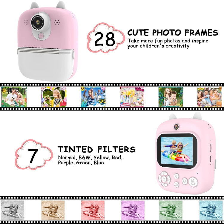 1200W Pixel  2.4 Inch Display Children Print Instant Camera