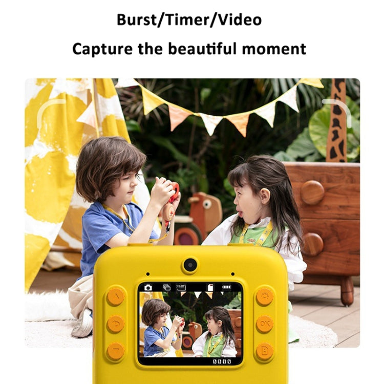 Children Instant Print Camera 4800W Pixel 2-Inch Screen Dual Lens Photography Camera