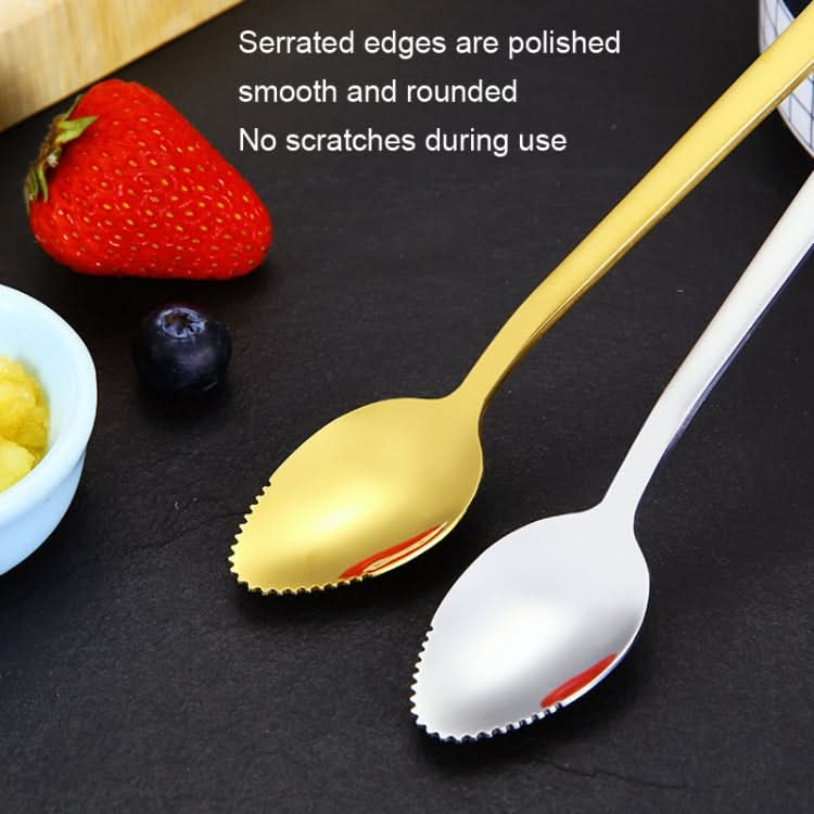 304 Stainless Steel Fruit Scraping Spoon Children Supplementary Food Tableware-Reluova