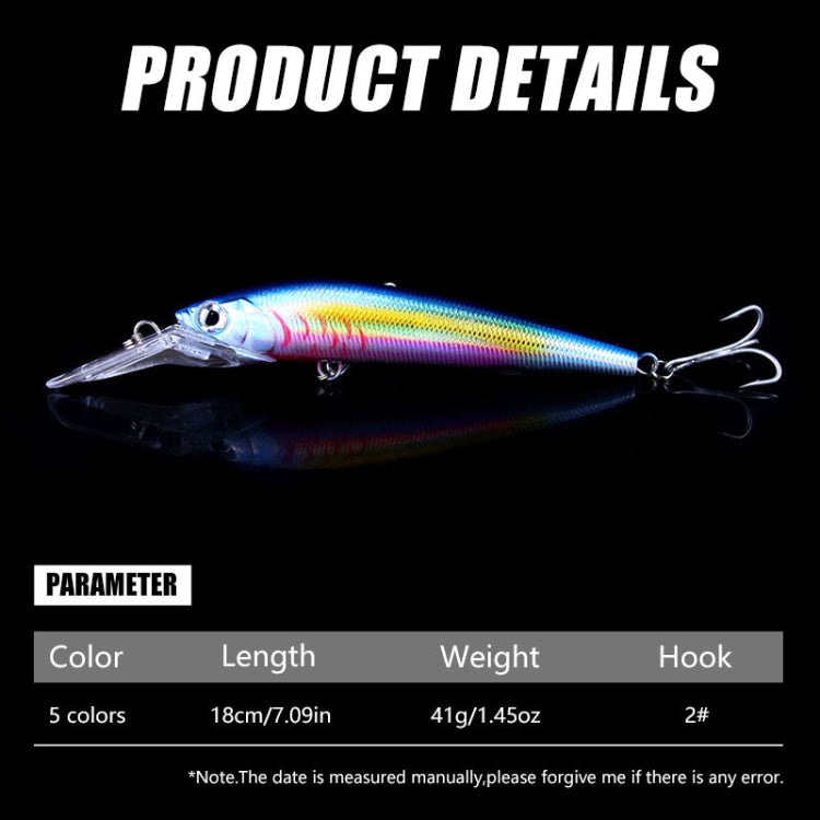 HENGJIA 18cm 41g Sinking Floating Minnow Fishing Lure Long Tongue Lure Bait Reluova