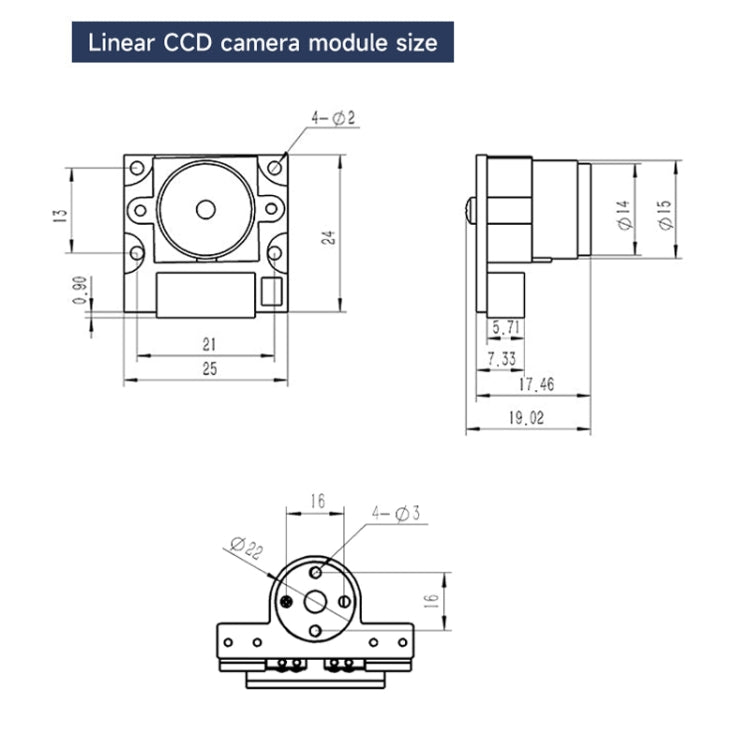 Yahboom Single Column CCD Camera Module Linear Array Sensor Reluova