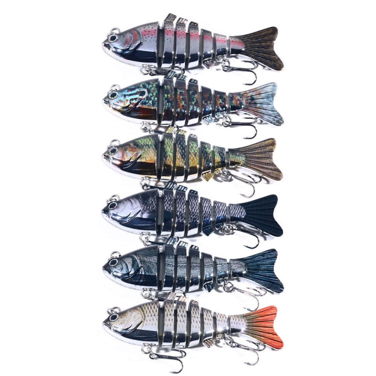 HENGJIA 10cm 24g Bionic Multi-Section Fish Bait Plastic Electroplating Fake Bait Reluova