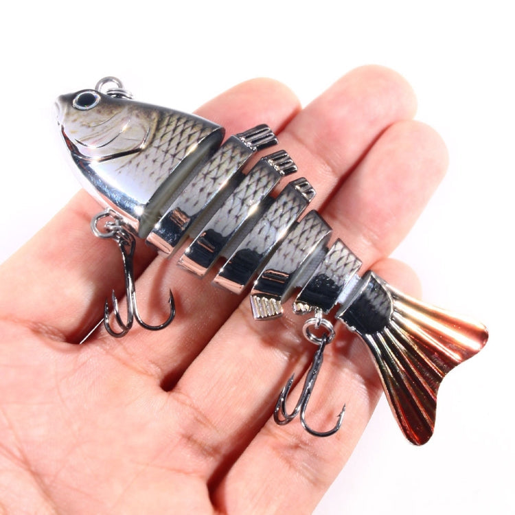 HENGJIA 10cm 24g Bionic Multi-Section Fish Bait Plastic Electroplating Fake Bait Reluova