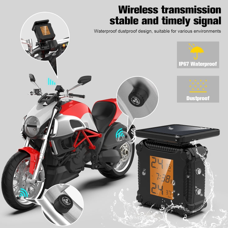 Solar Motorcycle Tire Pressure Monitor Color Screen High Precision Sensor ÎҵÄÉ̵ê