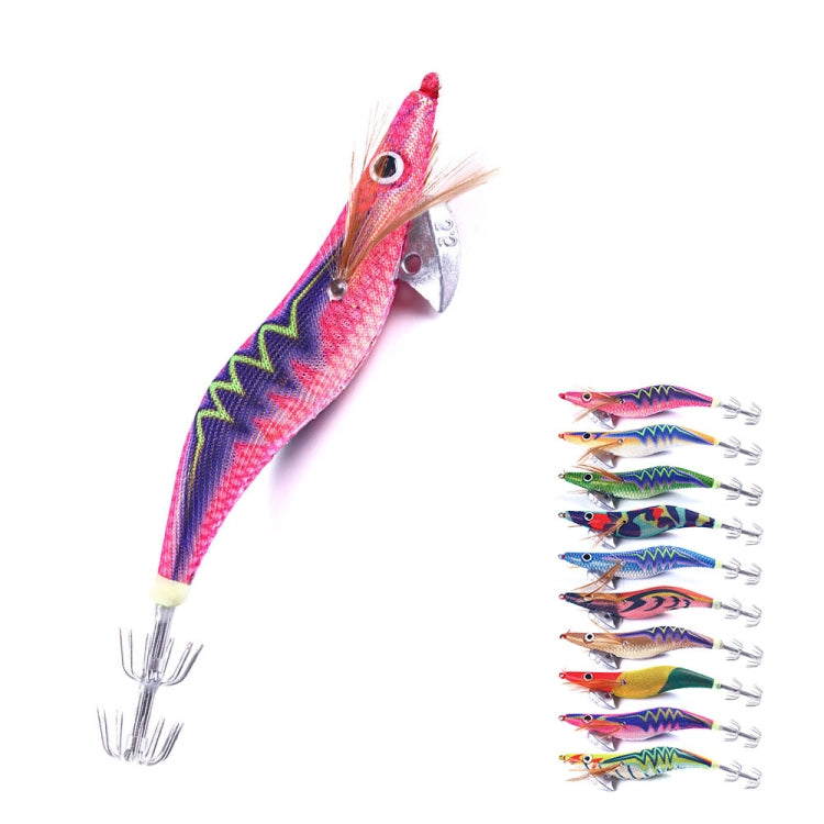 HENGJIA 14cm 20g Night Light Wood Shrimp Fake Bait Squid Hook Luya Bait Reluova