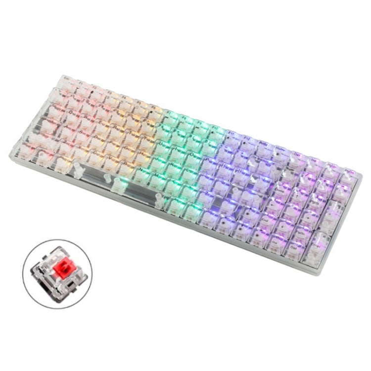 100 Keys Customized Gaming Wired Mechanical Keyboard Transparent Keycap