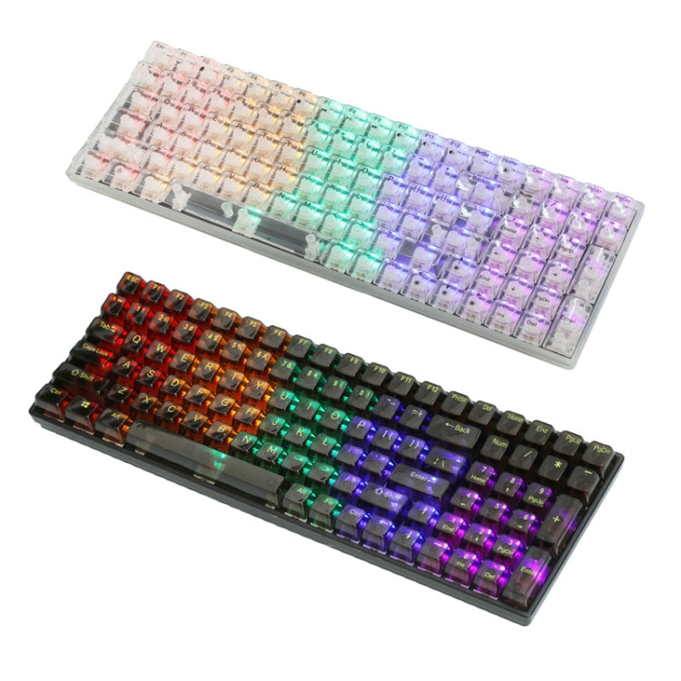 100 Keys Customized Gaming Wired Mechanical Keyboard Transparent Keycap