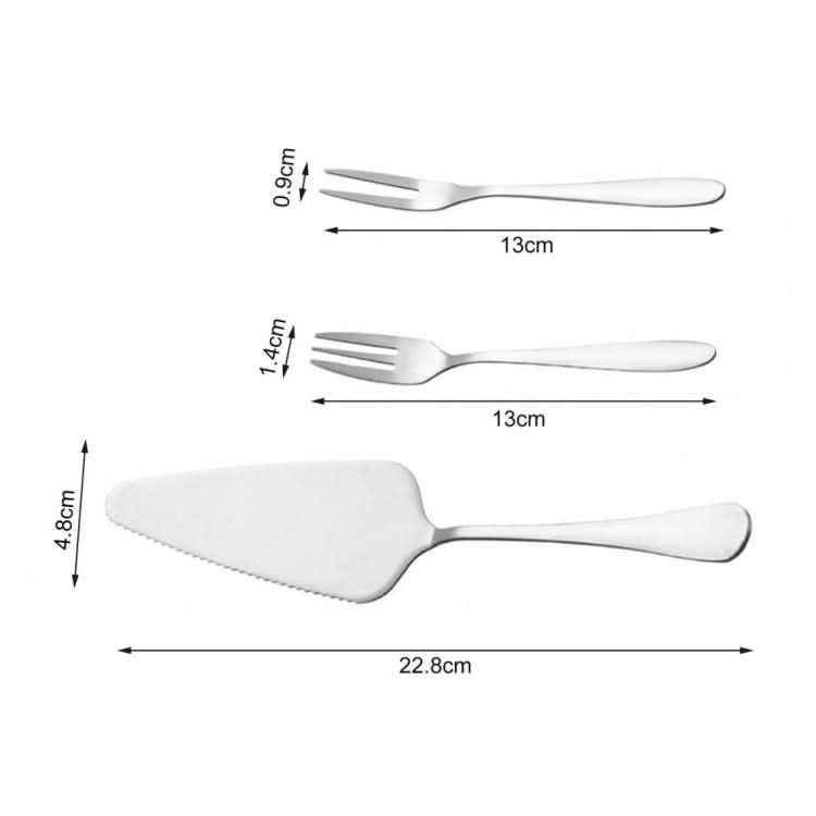 6pcs/set Stainless Steel Cake Knife And Fork Set-Reluova