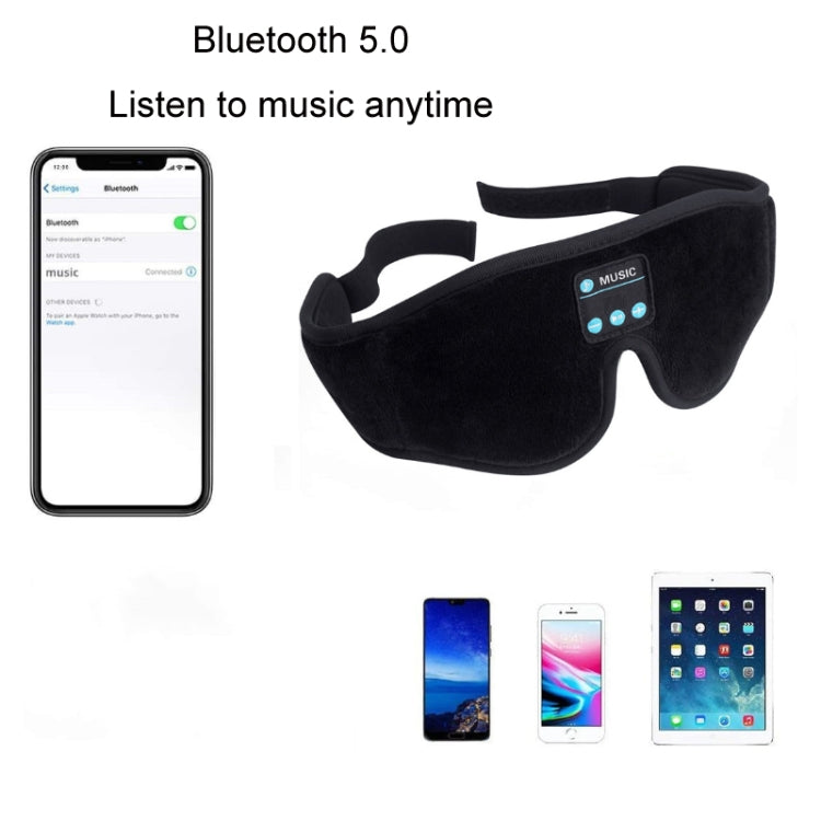 3D Wireless Bluetooth 5.0 Music Can Answer Calls Sleep Shading Eye Mask With Timing