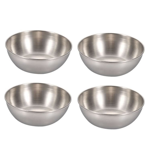 4pcs/set Stainless Steel Circular Dipped Dishes Seasoning Gastric Dish-Reluova