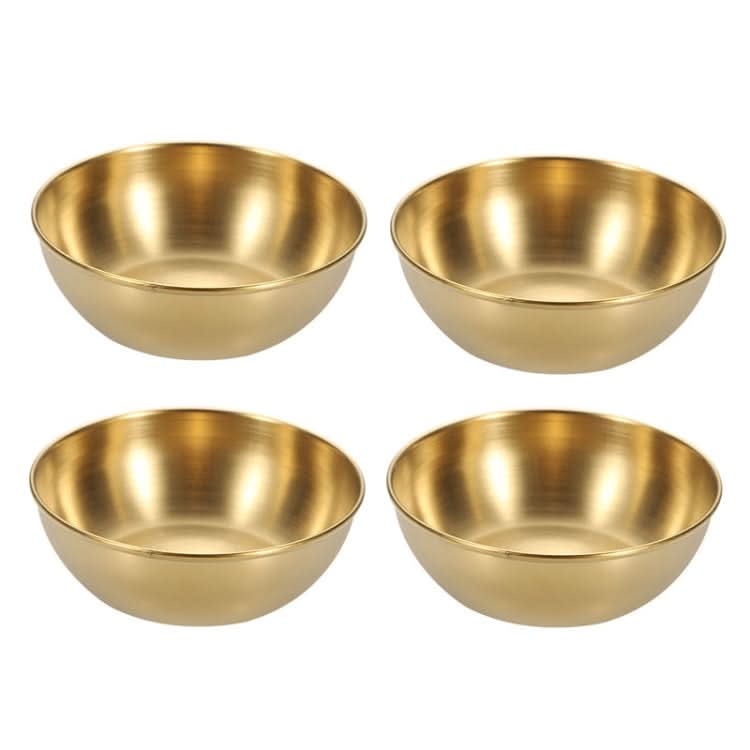 4pcs/set Stainless Steel Circular Dipped Dishes Seasoning Gastric Dish-Reluova