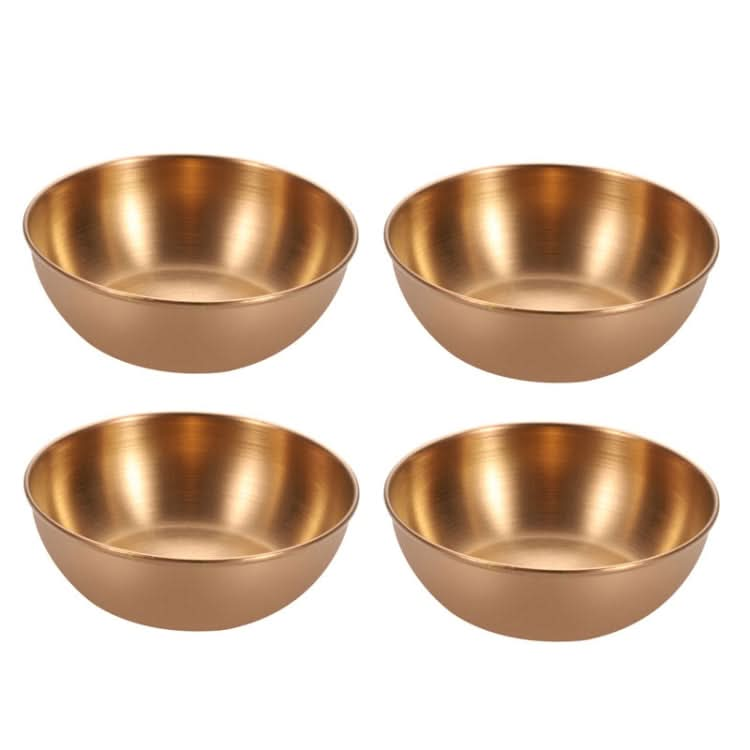 4pcs/set Stainless Steel Circular Dipped Dishes Seasoning Gastric Dish-Reluova