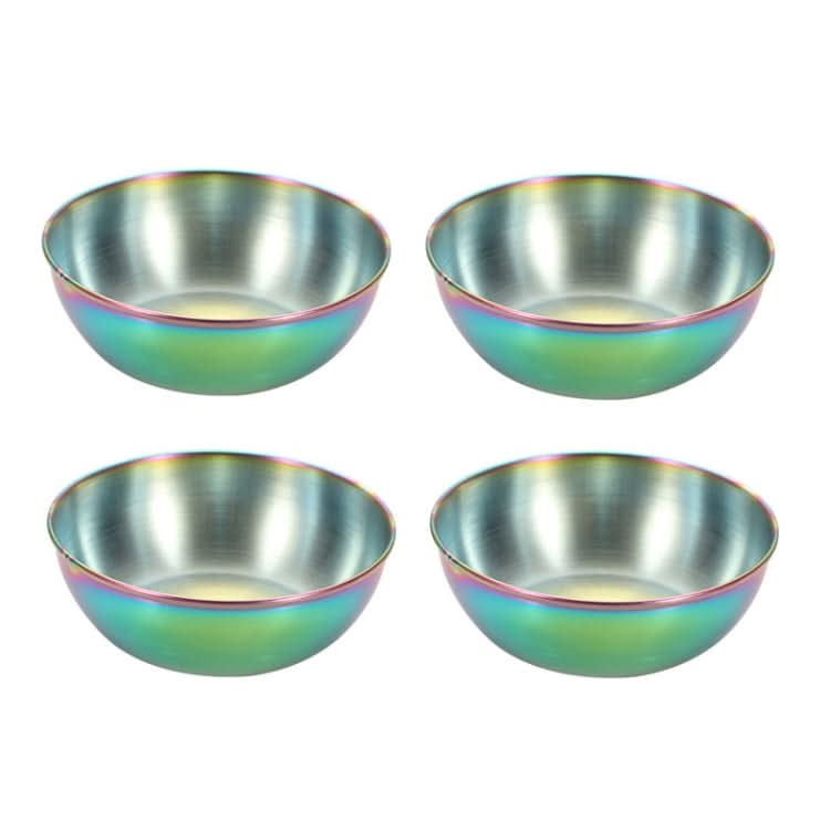 4pcs/set Stainless Steel Circular Dipped Dishes Seasoning Gastric Dish-Reluova