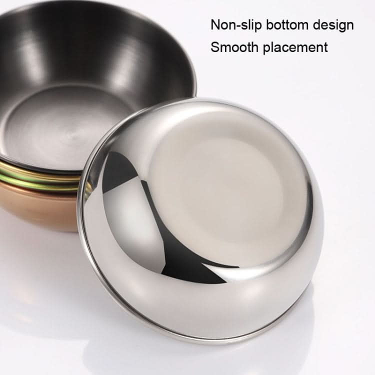 4pcs/set Stainless Steel Circular Dipped Dishes Seasoning Gastric Dish-Reluova