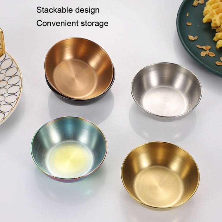 4pcs/set Stainless Steel Circular Dipped Dishes Seasoning Gastric Dish-Reluova