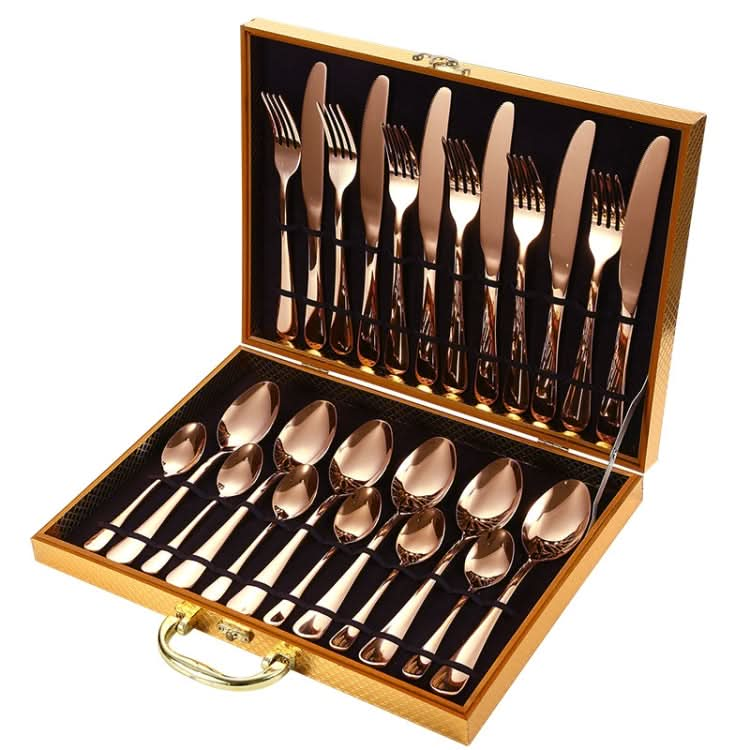 24pcs/set Boxed Stainless Steel Cutlery Knife, Fork and Spoon Cutlery Set-Reluova