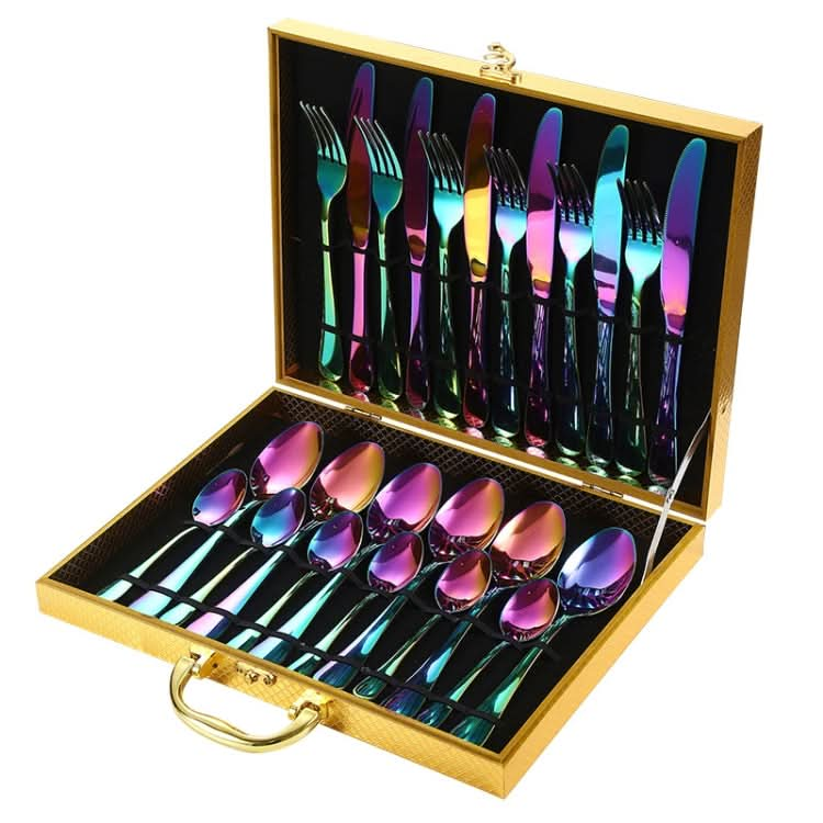 24pcs/set Boxed Stainless Steel Cutlery Knife, Fork and Spoon Cutlery Set-Reluova