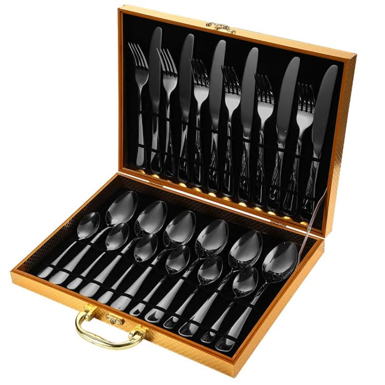 24pcs/set Boxed Stainless Steel Cutlery Knife, Fork and Spoon Cutlery Set-Reluova