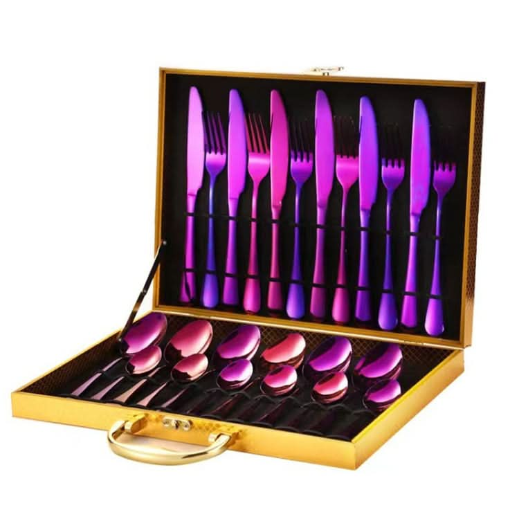 24pcs/set Boxed Stainless Steel Cutlery Knife, Fork and Spoon Cutlery Set-Reluova