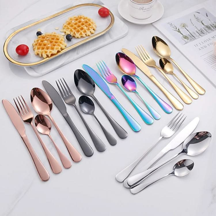 24pcs/set Boxed Stainless Steel Cutlery Knife, Fork and Spoon Cutlery Set-Reluova