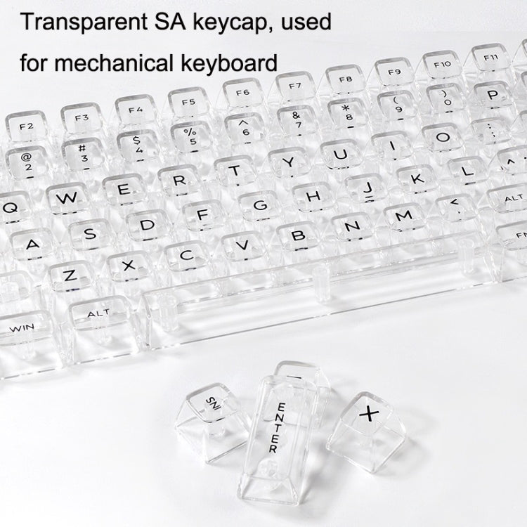 132 Keys DIY Customized Mechanical Keyboard Universal Transparent Crystal Keycap