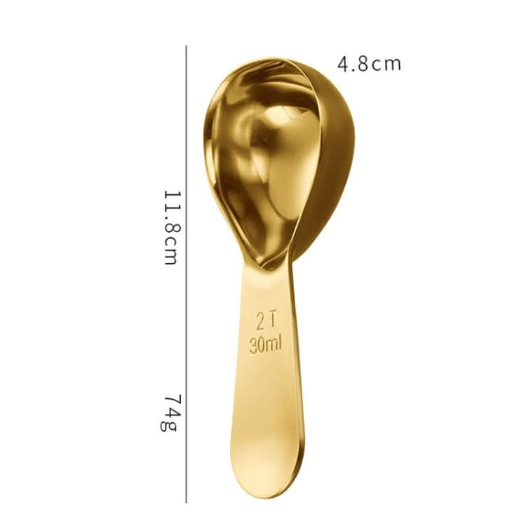 30ml 304 Stainless Steel Thickened Coffee Spoon With Scale Measuring Bean Spoon-Reluova