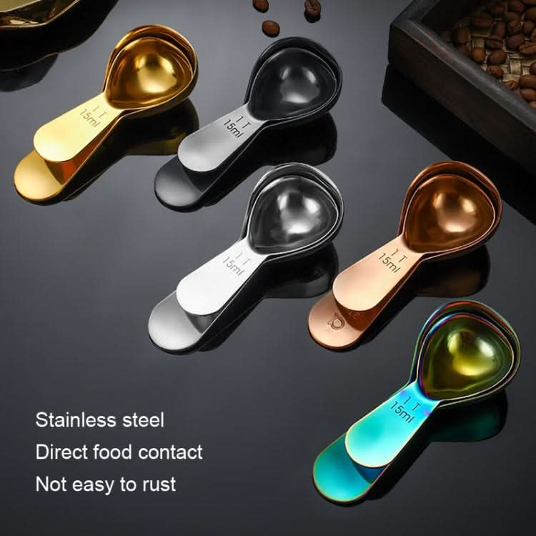 30ml 304 Stainless Steel Thickened Coffee Spoon With Scale Measuring Bean Spoon-Reluova