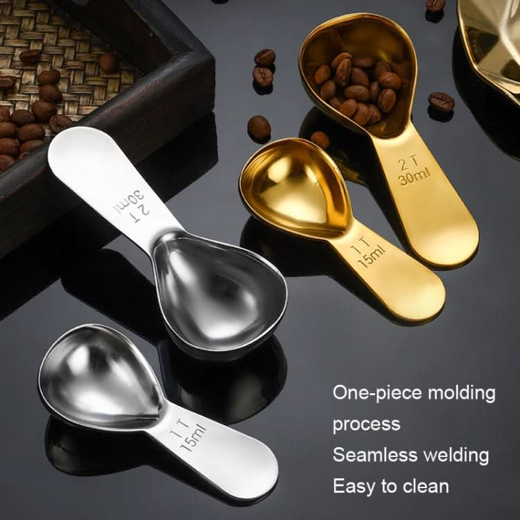 30ml 304 Stainless Steel Thickened Coffee Spoon With Scale Measuring Bean Spoon-Reluova