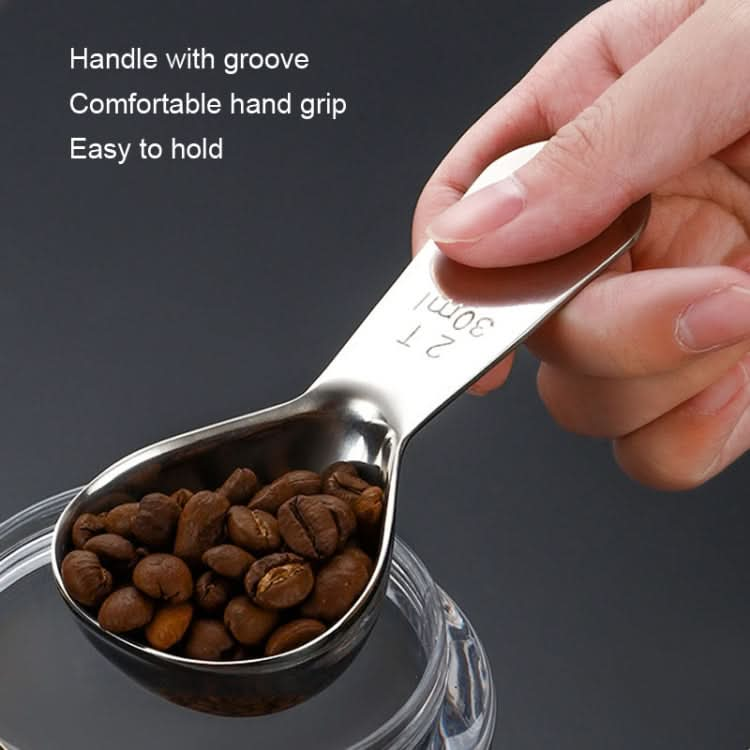 30ml 304 Stainless Steel Thickened Coffee Spoon With Scale Measuring Bean Spoon-Reluova