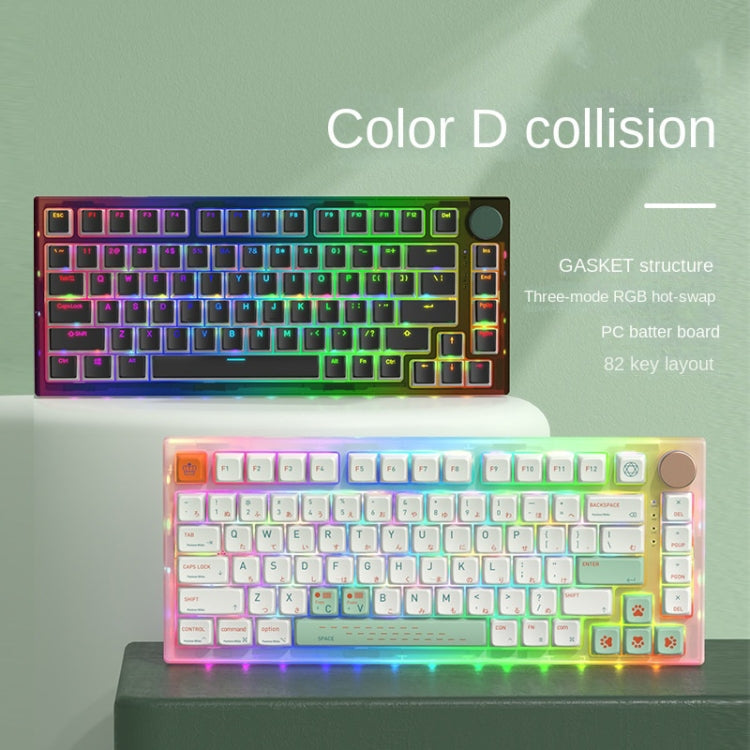 82 Keys Bluetooth Wireless 3-mode RGB Hot-plug Customized Mechanical Keyboard Kit + Keycap