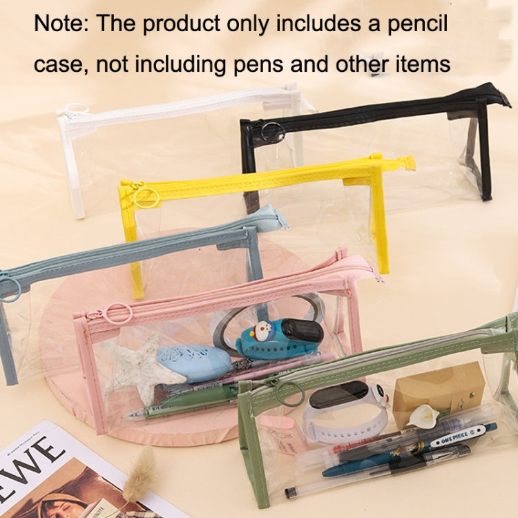 3pcs PVC Student Stationery Storage Transparent Pencil Bag Exam Transparent Zipper Pencil Bag My Store