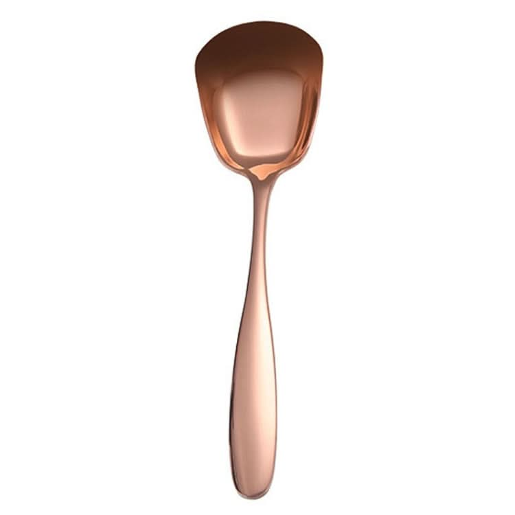 Small 304 Stainless Steel Spoon Glossy Thickened Flat Head Flat Bottom Serving Spoon Reluova