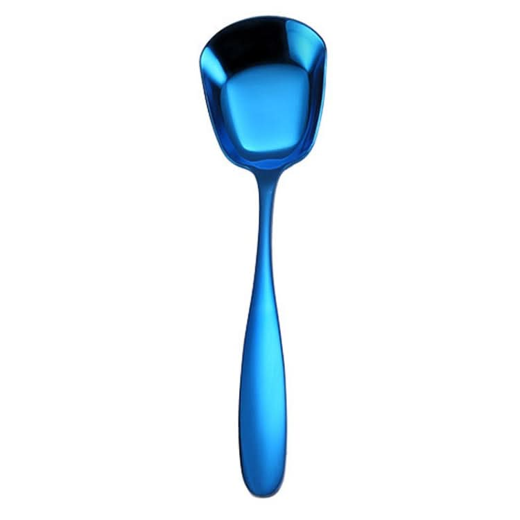 Small 304 Stainless Steel Spoon Glossy Thickened Flat Head Flat Bottom Serving Spoon Reluova