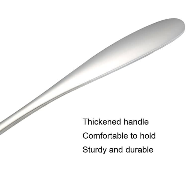 Small 304 Stainless Steel Spoon Glossy Thickened Flat Head Flat Bottom Serving Spoon Reluova