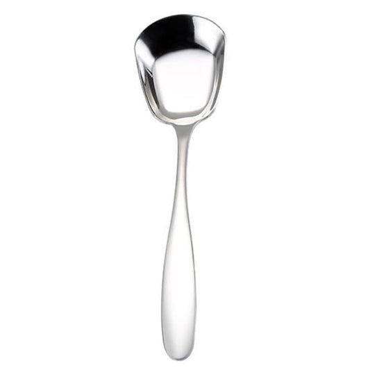 Medium 304 Stainless Steel Spoon Glossy Thickened Flat Head Flat Bottom Serving Spoon Reluova