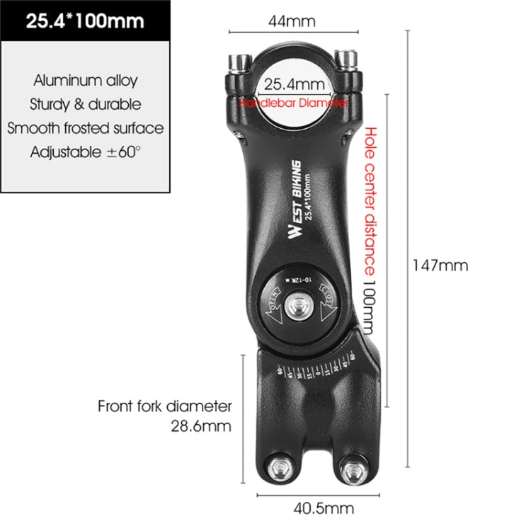 WEST BIKING Mountain Bike Adjustable Handlebar Angle Riser Handlebar Lift Accessories Reluova