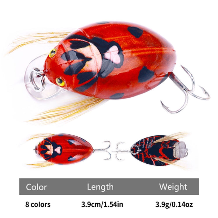 HENGJIA Insect Floating Water Bionic Bait Beetle Water Surface Bass Tap Fake Bait Reluova