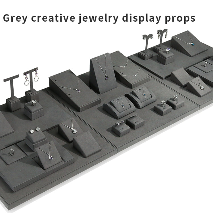 Increased Board Gray Jewelry Display Microfiber Jewelry Props Display Rack My Store