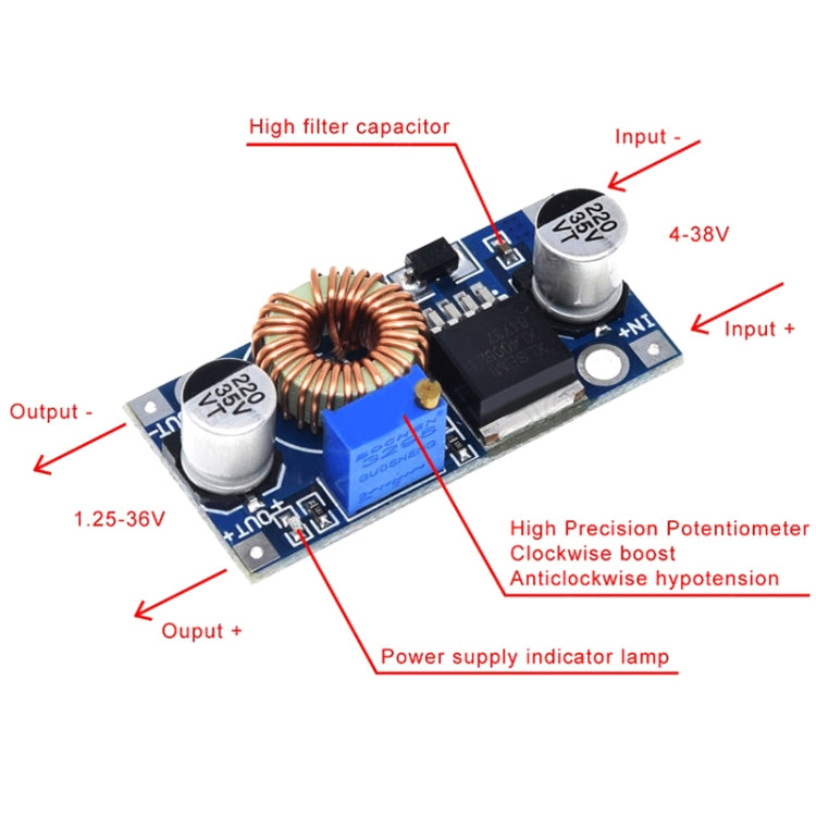 DC-DC Adjustable Buck Power Module 5-32V High Power Reluova