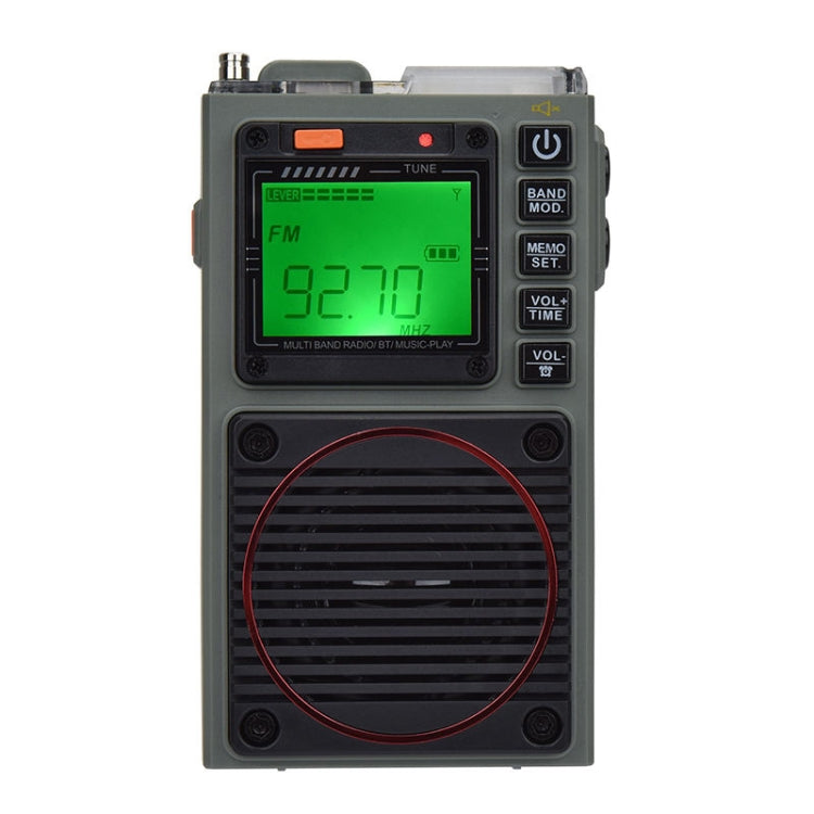 HanRongda HRD-787 High Performance Full Band Portable Bluetooth Card SOS Warning LED Lighting Radio