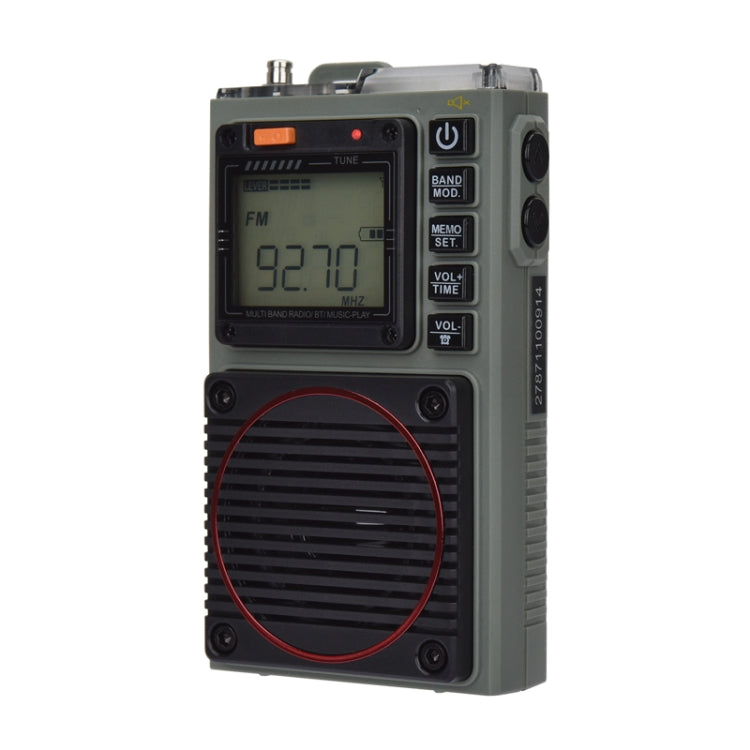 HanRongda HRD-787 High Performance Full Band Portable Bluetooth Card SOS Warning LED Lighting Radio