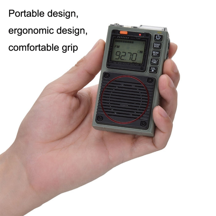 HanRongda HRD-787 High Performance Full Band Portable Bluetooth Card SOS Warning LED Lighting Radio Reluova