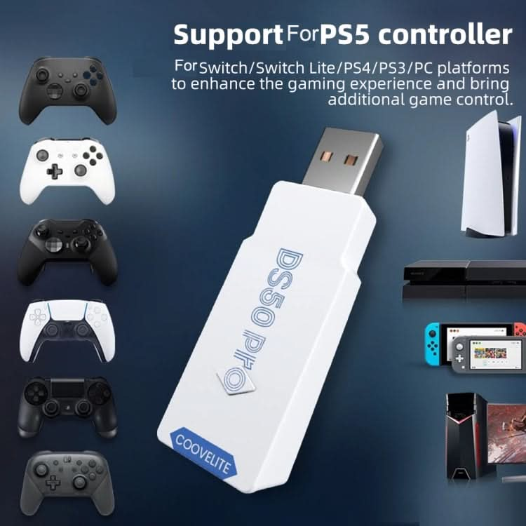 COOVElite DS50 Pro For XboxElite / PS4 Handle Converter PC Host Adapter Reluova