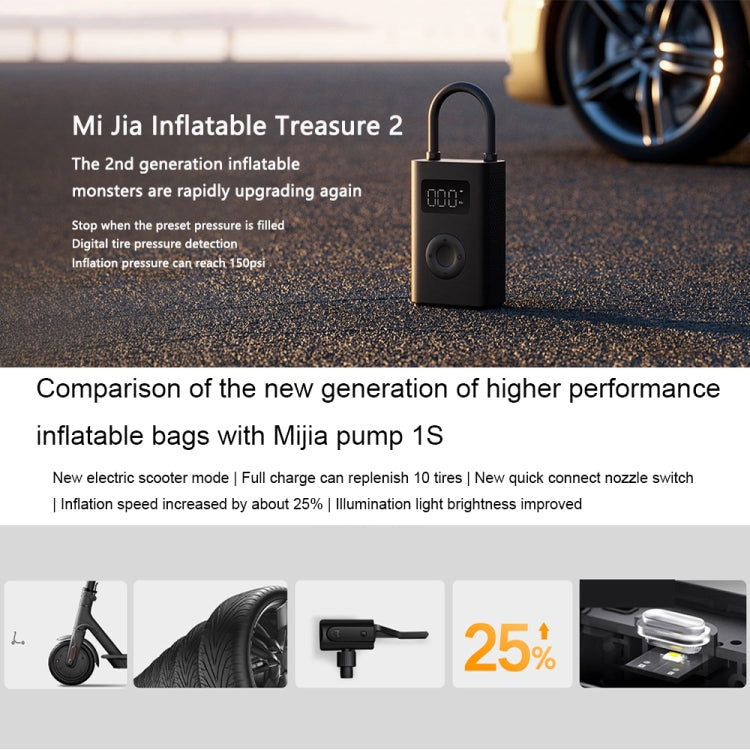 Xiaomi Mijia Portable Universal Car Air Pump Bicycle Tire Pump Electric Air Compressor